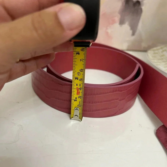 Maxmara pink leather belt main image 4